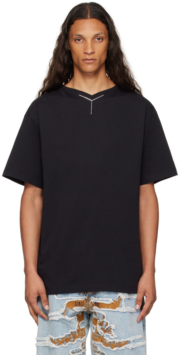 T-paita Y/PROJECT Chrome T-Shirt Musta | 204TS006