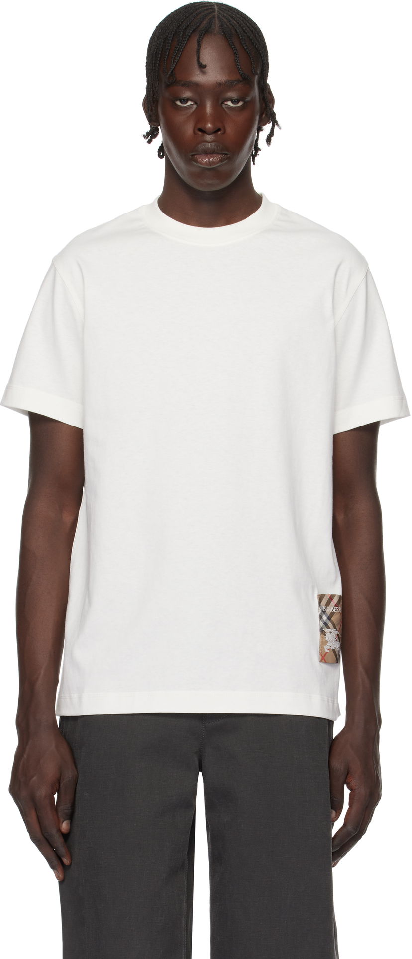 T-paita Burberry Cotton T-Shirt With Patch Valkoinen | 8102254