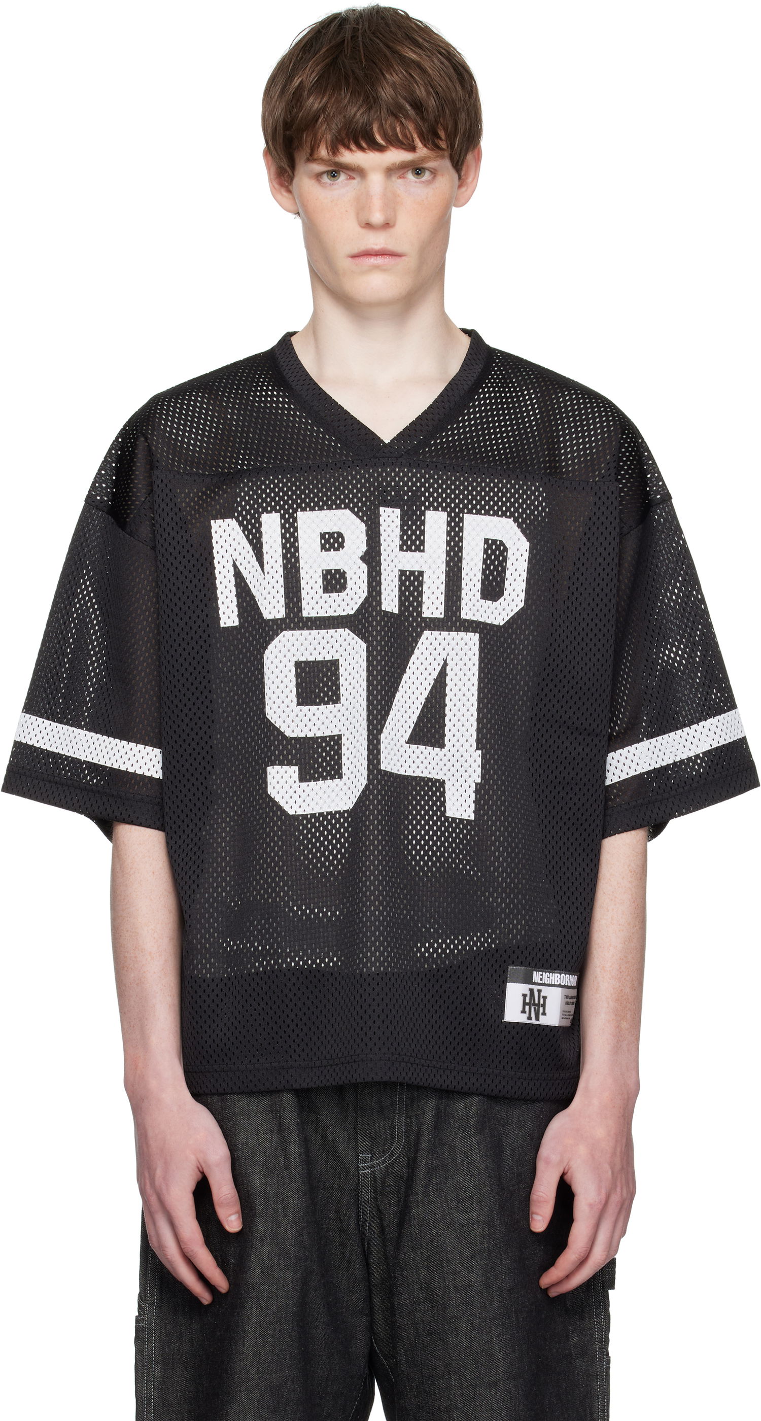 Jersey Neighborhood Neighborhood V-neck Jersey Musta | 251UNNH-CSM01, 0