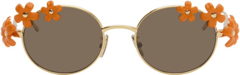 Aurinkolasit Loewe Paula's Ibiza Daisy Field Round Daisy-Embellished Sunglasses Oranssi | LW40173UW5130F 192337236198