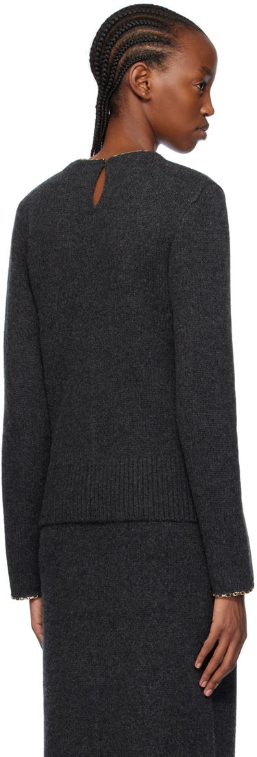 Villapaita TOTEME TOTEME Chain-Edge Sweater Harmaa | 241-WRT1015-YA0004, 2