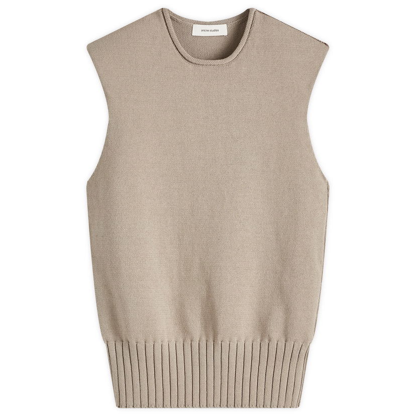 Villapaita Entire Studios Entire Studios Burns Knit Vest Beige | ES2714MG