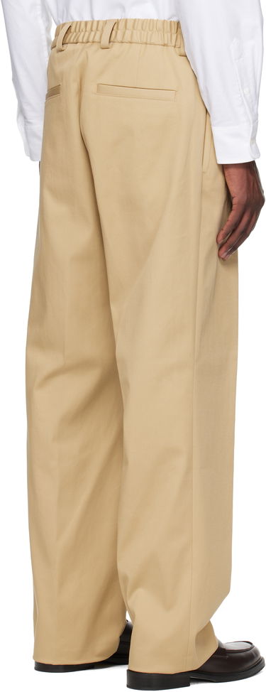 Housut BOSS BECKHAM x BOSS Stretch Cotton Trousers Valkoinen | 50549203, 3