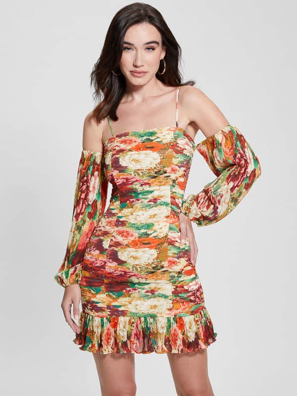 Mekko GUESS Floral Print Mini Dress Monivärinen | W4RK0LWFVI2