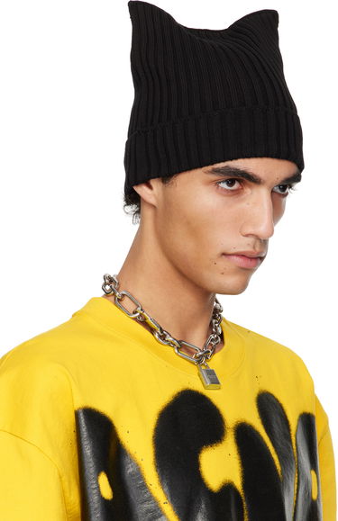 Pipo Acne Studios Acne Studios Ribbed Square Beanie Musta | C40396-, 3