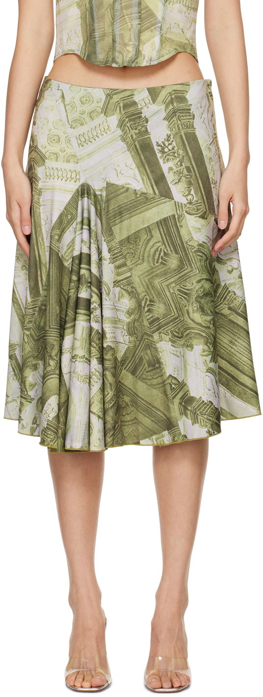 Hame Miaou Miaou Mila Midi Skirt Vihreä | 4050VISEMB