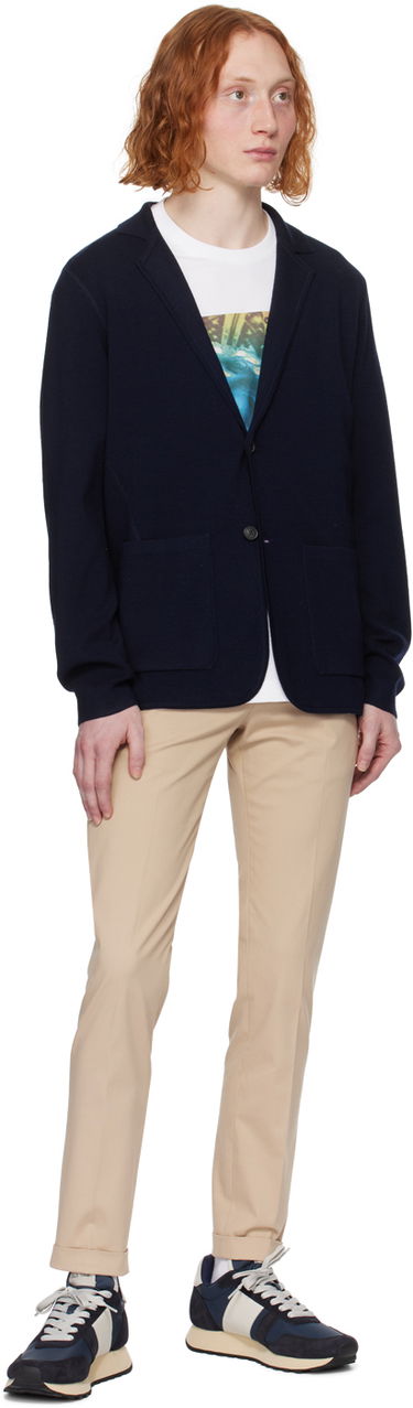 Villapaita Paul Smith Paul Smith Notched Lapel Knit Jacket Tummansininen | M1R-580X-M01795-49, 3