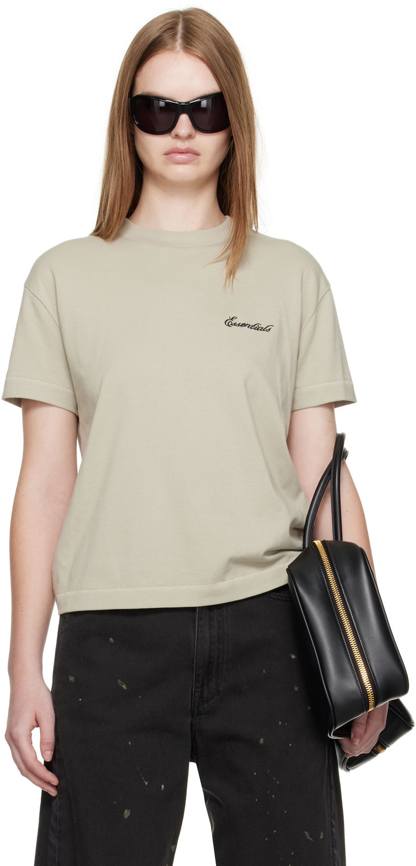 T-paita Fear of God Fear of God ESSENTIALS Classic Fit T-Shirt Beige | 125SP255866FW