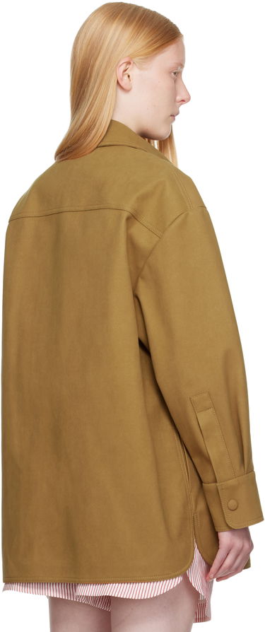 Takki Stella McCartney Stella McCartney Faux-Suede Overshirt Ruskea | 6601253GU309, 2