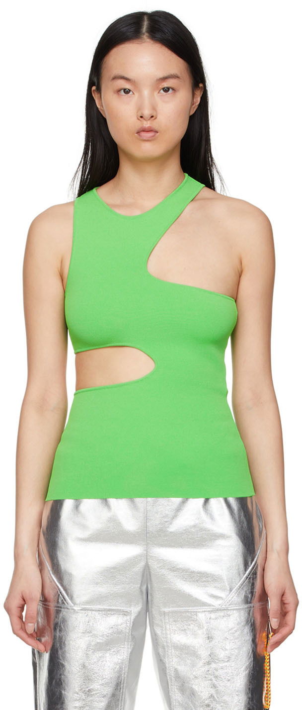 Tankkitoppi Stella McCartney Stella McCartney Cut-Out Tank Top Vihreä | 6K0063S2076