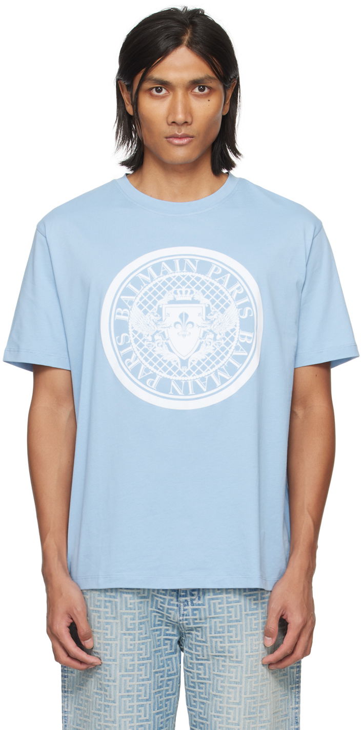 T-paita Balmain Coin T-shirt Sininen | CH1EG000BB17