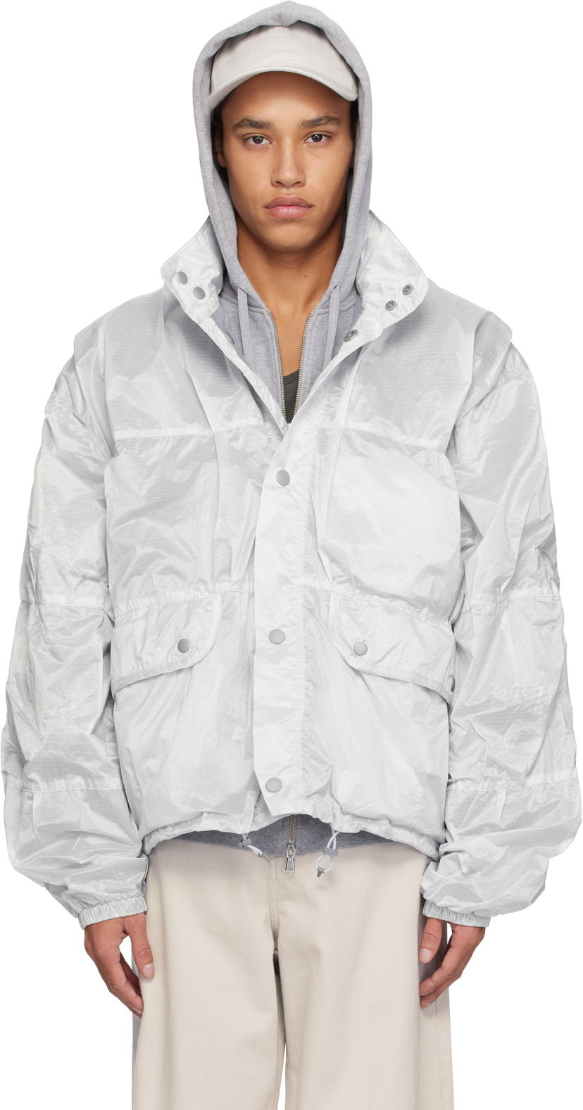 Tuulitakki OUR LEGACY Our Legacy Exhale Puffa Jacket Valkoinen | M2251EVC