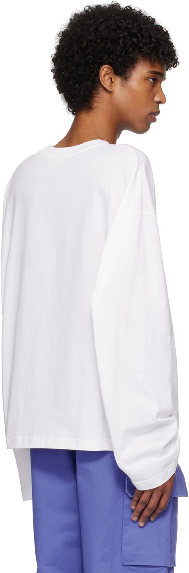 T-paita Marni Marni Logo Patch Long Sleeve T-Shirt Valkoinen | HUMU0325X1 UTC446, 2
