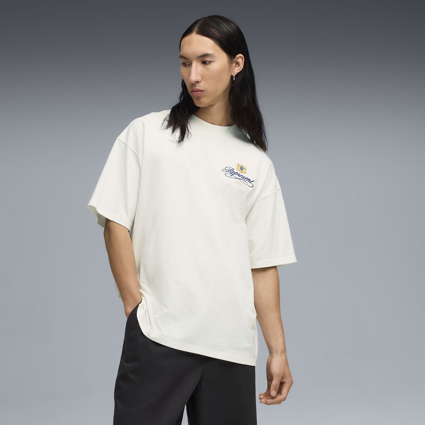 T-paita Puma PUMA x REPRESENT Oversized Printed T-Shirt Beige | 632544_31