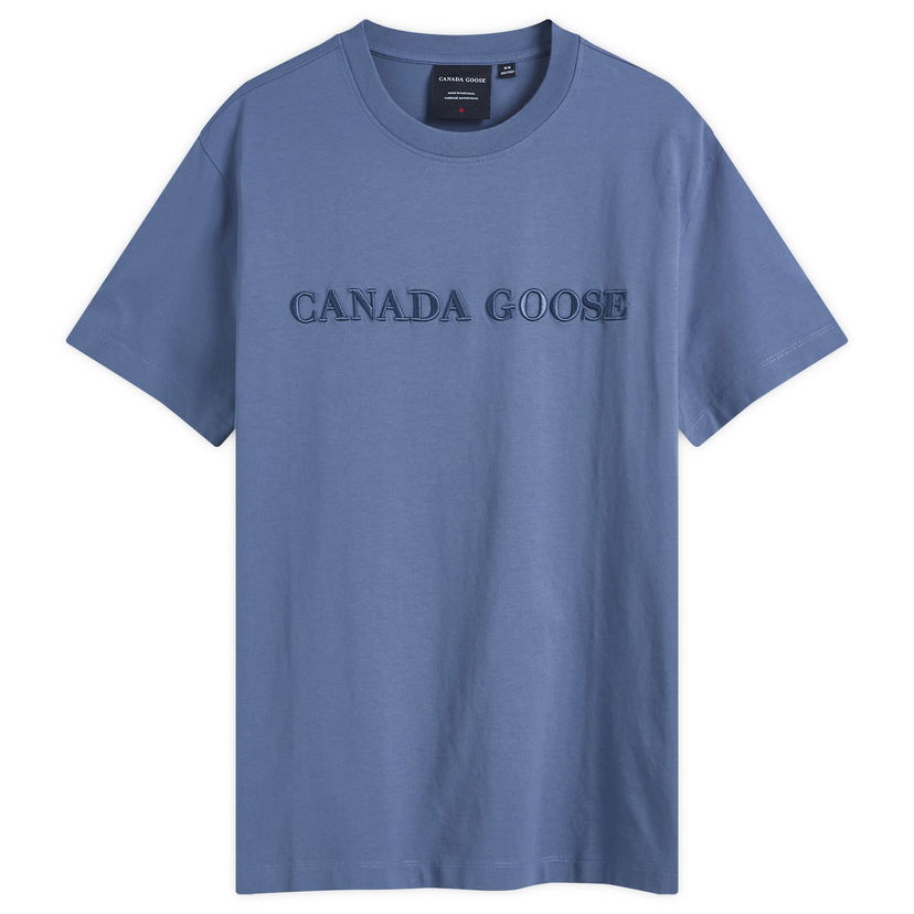 T-paita Canada Goose Embroidered Wordmark Emersen T-Shirt Sininen | 1420M2-222