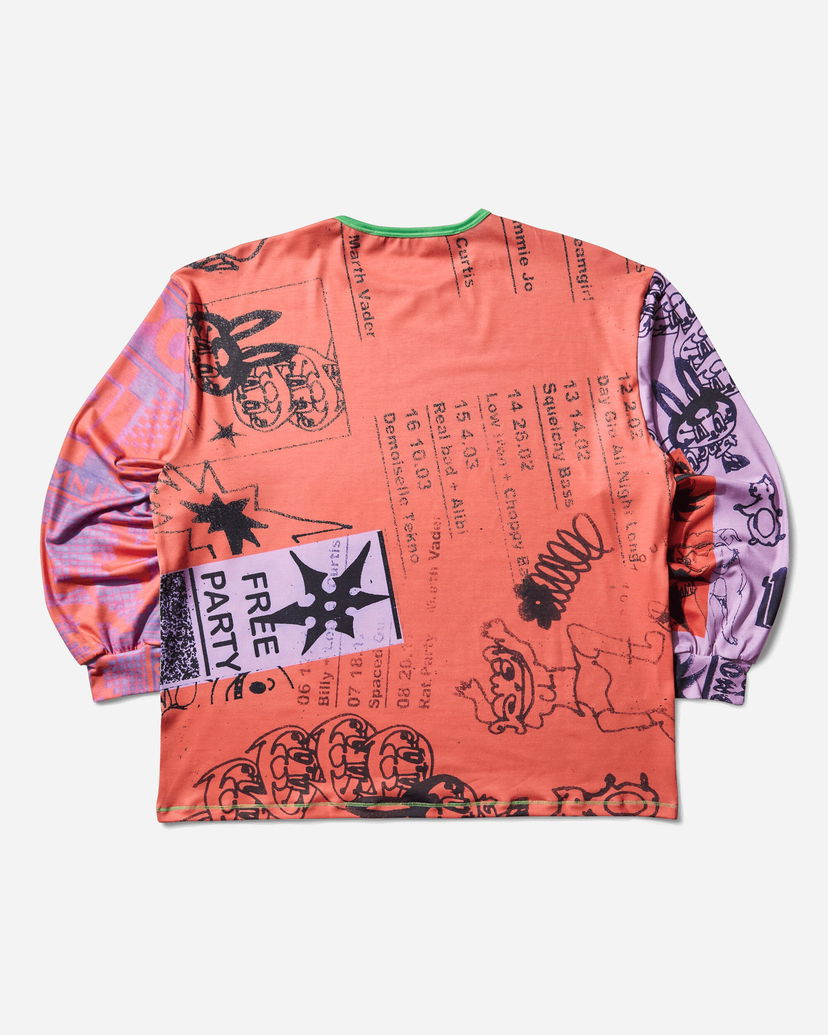 Jersey Chopova Lowena Poster Print Oversized Jersey Top Oranssi | 2404 MLT
