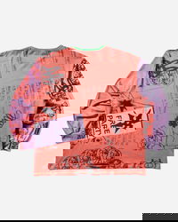 Poster Print Oversized Jersey Top