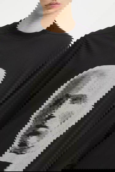 T-paita Rick Owens Rick Owens DRKSHDW Jumbo Long Sleeve T-Shirt with Print Musta | DU02E7261.RNEP1, 3