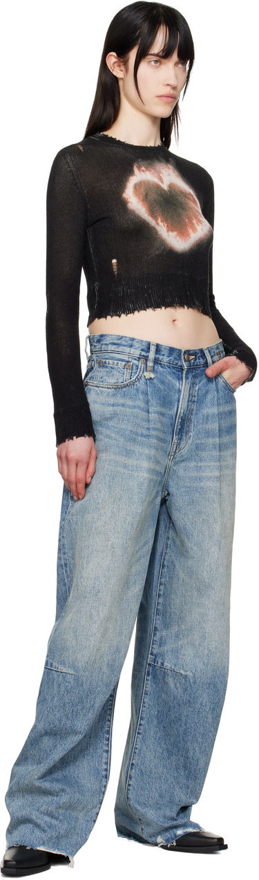 Villapaita R13 R13 Flaming Heart Cropped Sweater Musta | R13WY042-Y016B, 3