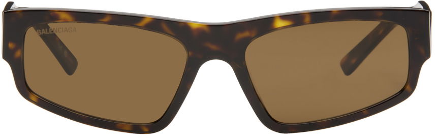 Aurinkolasit Balenciaga Rectangular Sunglasses "Tortoiseshell" Ruskea | BB0305S-002, 0