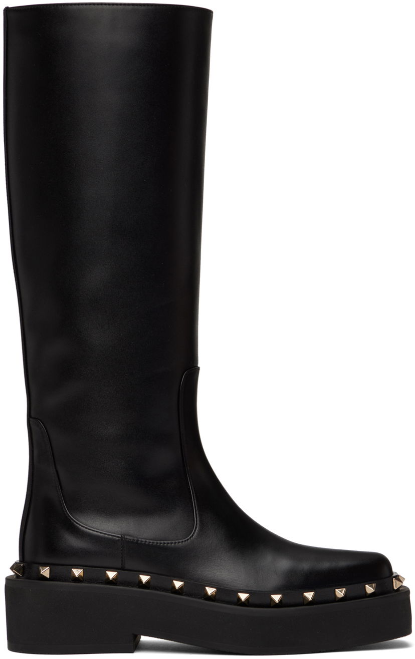 Tennarit ja kengät Valentino Valentino Garavani Rockstud M-Way Knee-High Boots Musta | 3W2S0HD8RPX