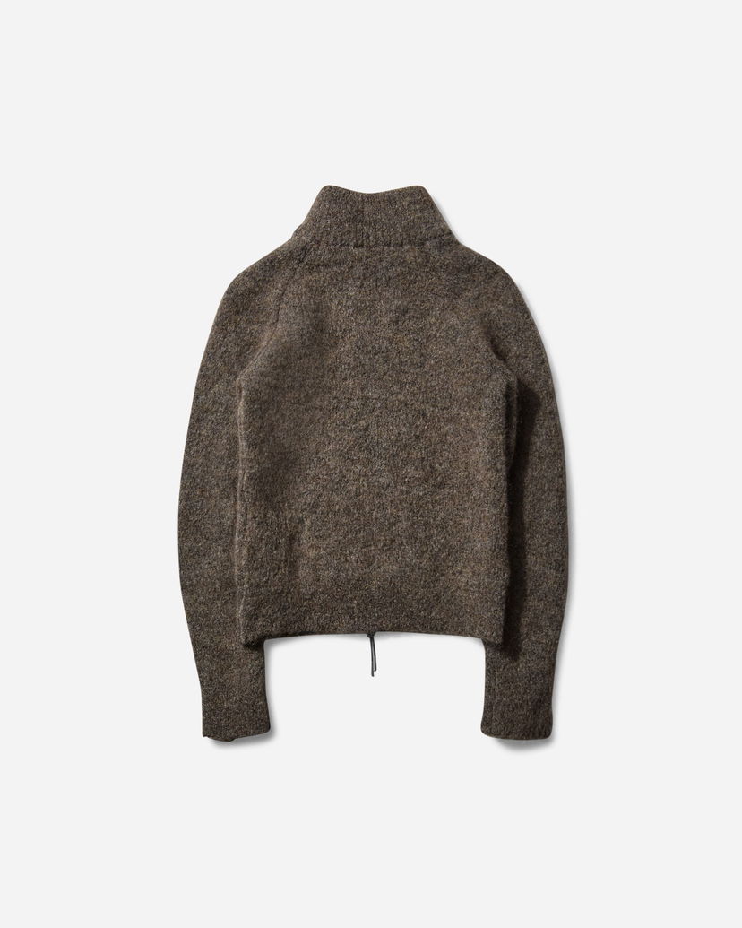 Villapaita ROA Tasna Mohair Zip Up Sweater Ruskea | RBWW062YA23 BEG0025