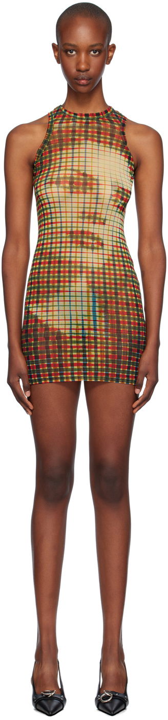 Mekko Jean Paul Gaultier Jean Paul Gaultier Tartan Face Print Mini Dress Monivärinen | 24/31-F-RO273-T563-95105030