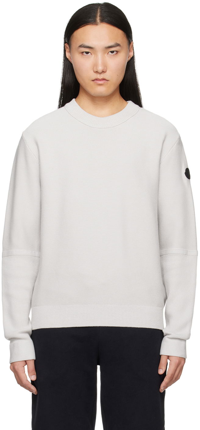 Villapaita Moncler Patch Sweater Harmaa | J10919C00001M1509