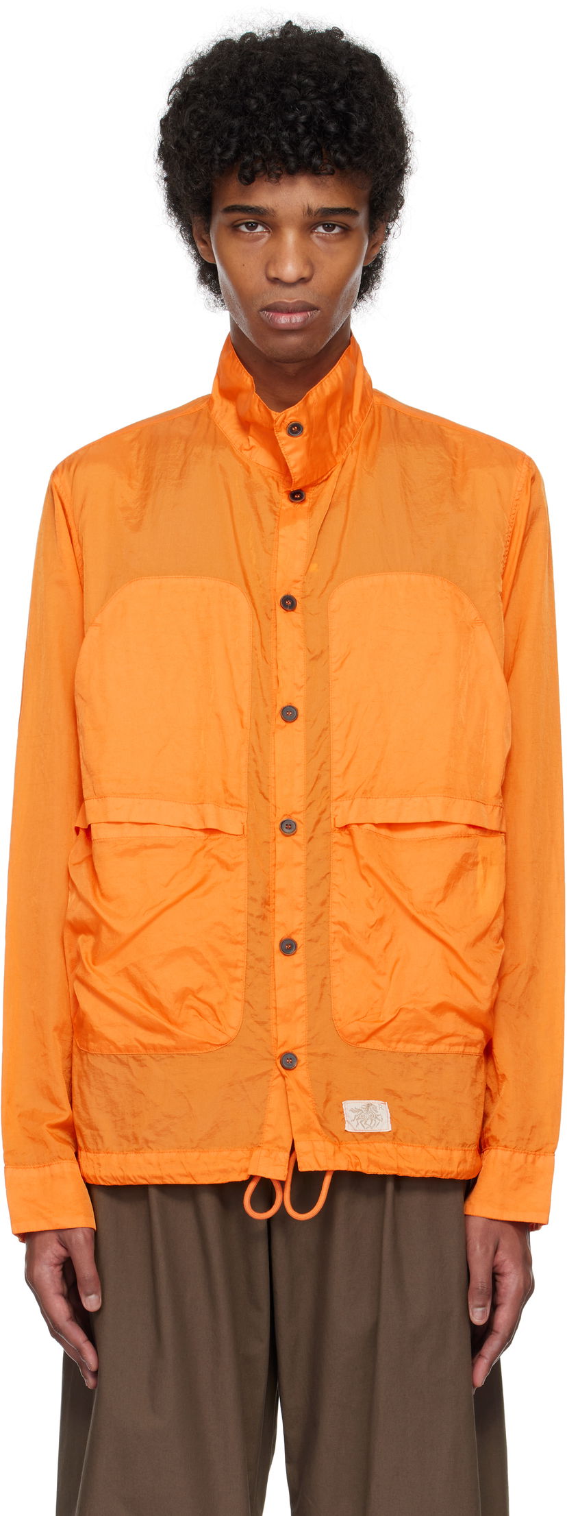 Paita Ranra RANRA Epitome Nylon Ripstop Long Sleeve Shirt Oranssi | AMSS25LS01519