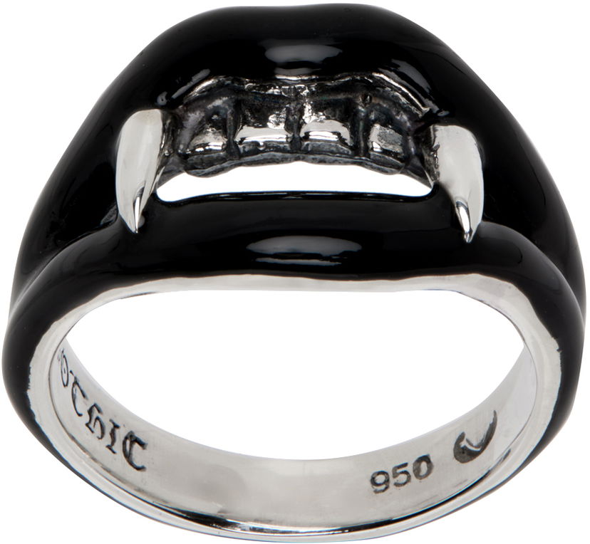 Sormus Yohji Yamamoto Yohji Yamamoto Vampire Fang Ring Musta | HA-A04-920