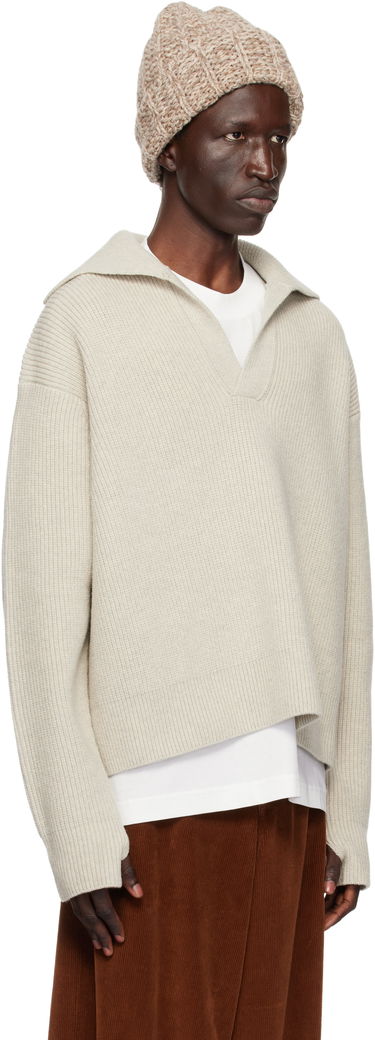 Villapaita Studio Nicholson Studio Nicholson Nash Knit Polo Ruskea | NASH SNM - 1295, 4