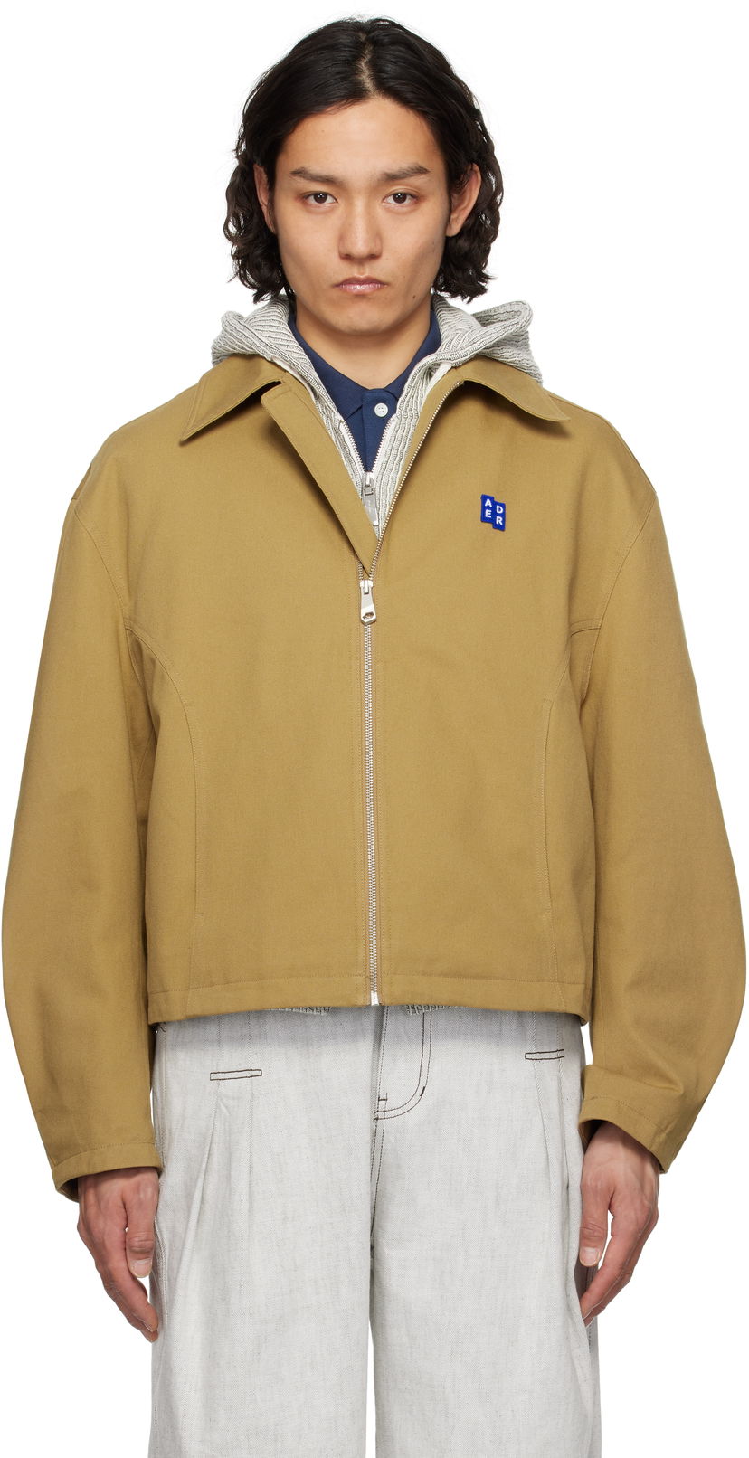 Bomber-takki ADER ERROR ADER error TRS Tag 01 Zip-Up Jacket Beige | BO42FYJK0102BG