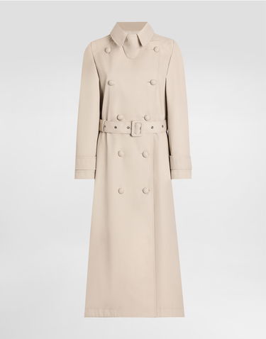 Trenssitakki Dolce & Gabbana Dolce & Gabbana Cotton Drill Trench Coat Beige | F0W3STHUMVMM0299, 0