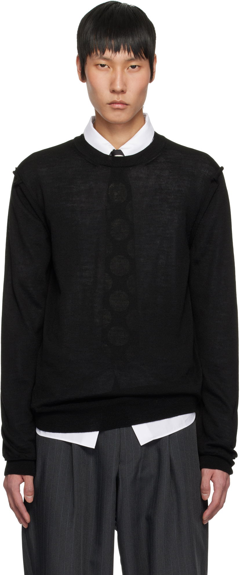 Villapaita Comme des Garçons Crewneck Sweater Musta | DO-N007-051