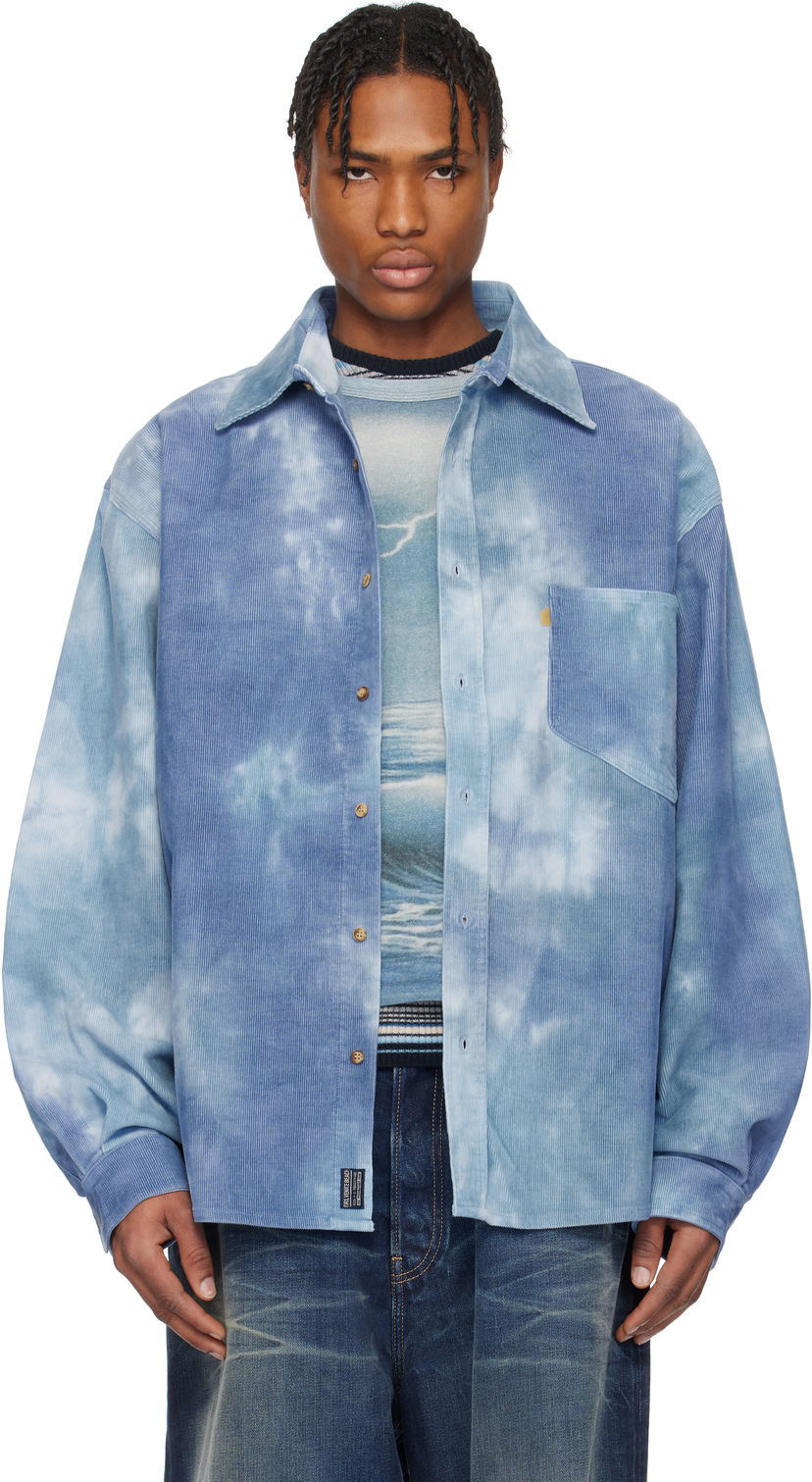 Paita ERL ERL Tie-Dye Corduroy Overshirt Sininen | ERL10B007