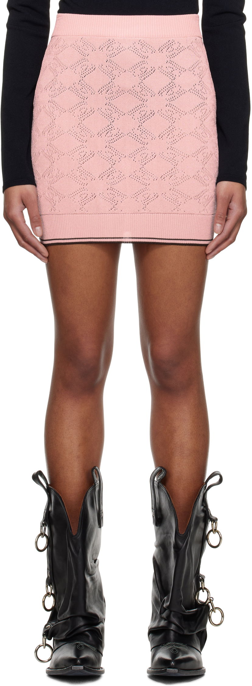 Hame AMIRI AMIRI 'MA' Quad Miniskirt Vaaleanpunainen | AWKNKR1015