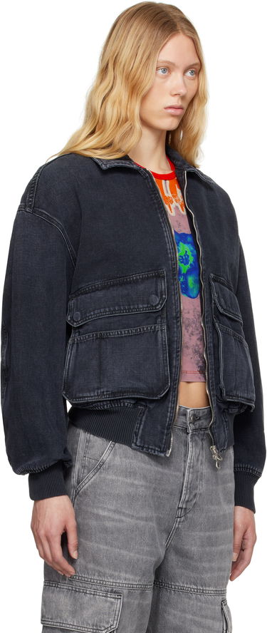 Bomber-takki Diesel D-Kurz Denim Jacket Musta | A15780 007Z9, 1