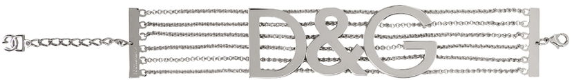 Kaulakoru Dolce & Gabbana Silver Semi-Rigid Multi-Chain Choker Metallinen | WNP4L1 W1111