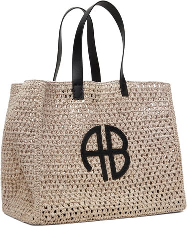 Kangaskassi Anine Bing Large Crochet Tote Bag Beige | A-13-2158-022, 4