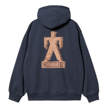 Takki Carhartt WIP Hooded Built Sweat Jacket Tummansininen | I032469_01_XX, 5