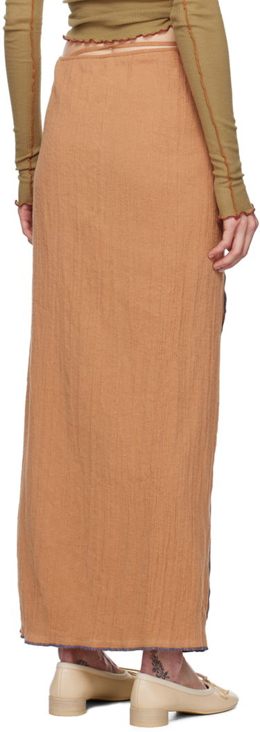 Hame Baserange Maxi Skirt with Front Slits Beige | SKSKW-CL-AU24, 2