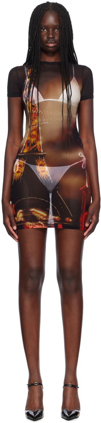 Mekko Jean Paul Gaultier Jean Paul Gaultier 'The Pigalle' Mesh Minidress Monivärinen | 24/30-F-RO248-T552-00301550