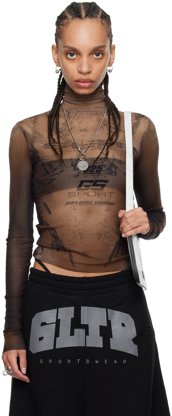 Verryttelyhousut Jean Paul Gaultier Jean Paul Gaultier Shayne Oliver Edition 'GS Sport' Turtleneck Top Musta | 24/27-U-TO188-T550-6700