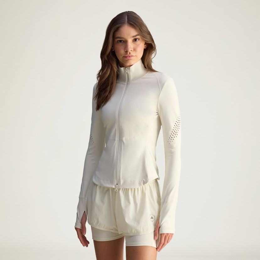 Takki adidas Performance adidas by Stella McCartney Full-Zip Long Sleeve Training Mid-Layer Valkoinen | JM1397