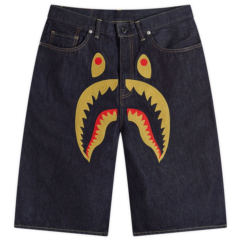 Shortsit BAPE A Bathing Ape Shark Denim Shorts Tummansininen | 001DSK301002M-IND
