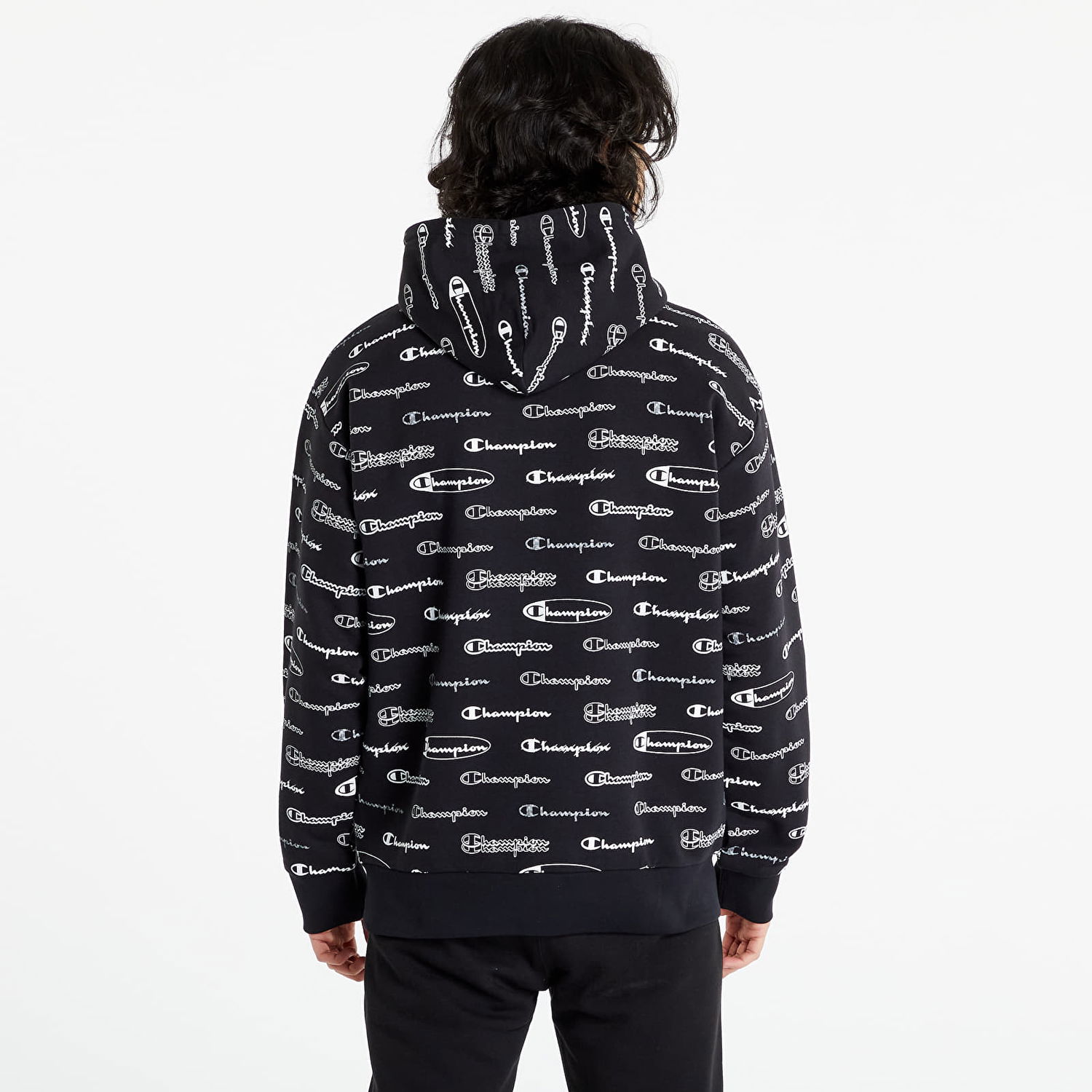 Huppari Champion All-Over Script Logo Musta | 217259-CHA-KL001, 1