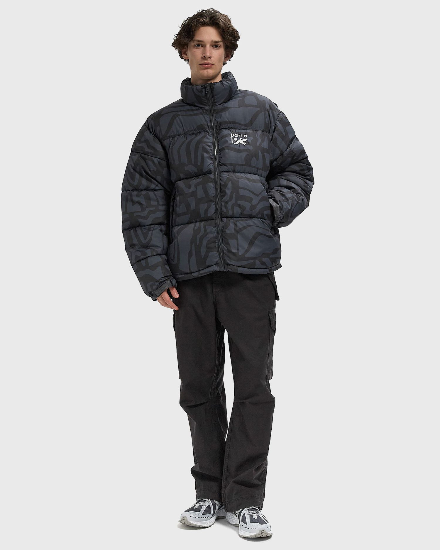 Puffer takki By Parra Broken FTP Patterned Puffer Jacket Musta | 54350, 1