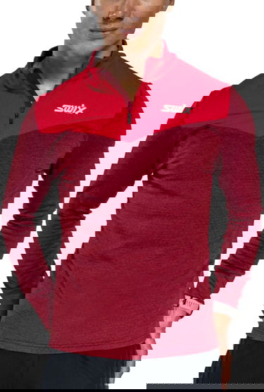 Huppari SWIX Dynamic Midlayer Half Zip Pullover Punainen | 10079-23-94306, 0