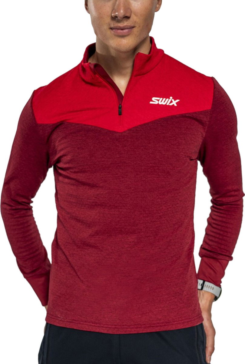 Huppari SWIX Dynamic Midlayer Half Zip Pullover Punainen | 10079-23-94306