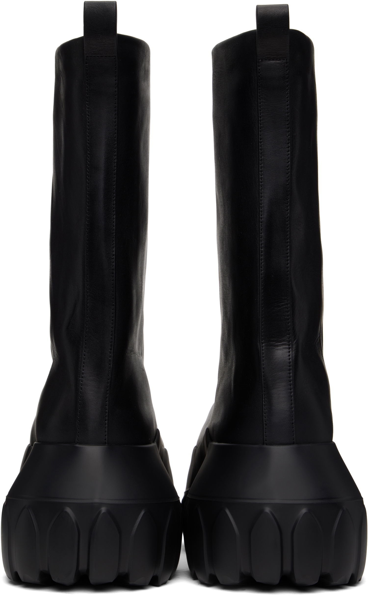 Vaatteet Rick Owens Rick Owens Hollywood Flared Mega Tractor Boots Musta | RU01E5864 LOO, 1